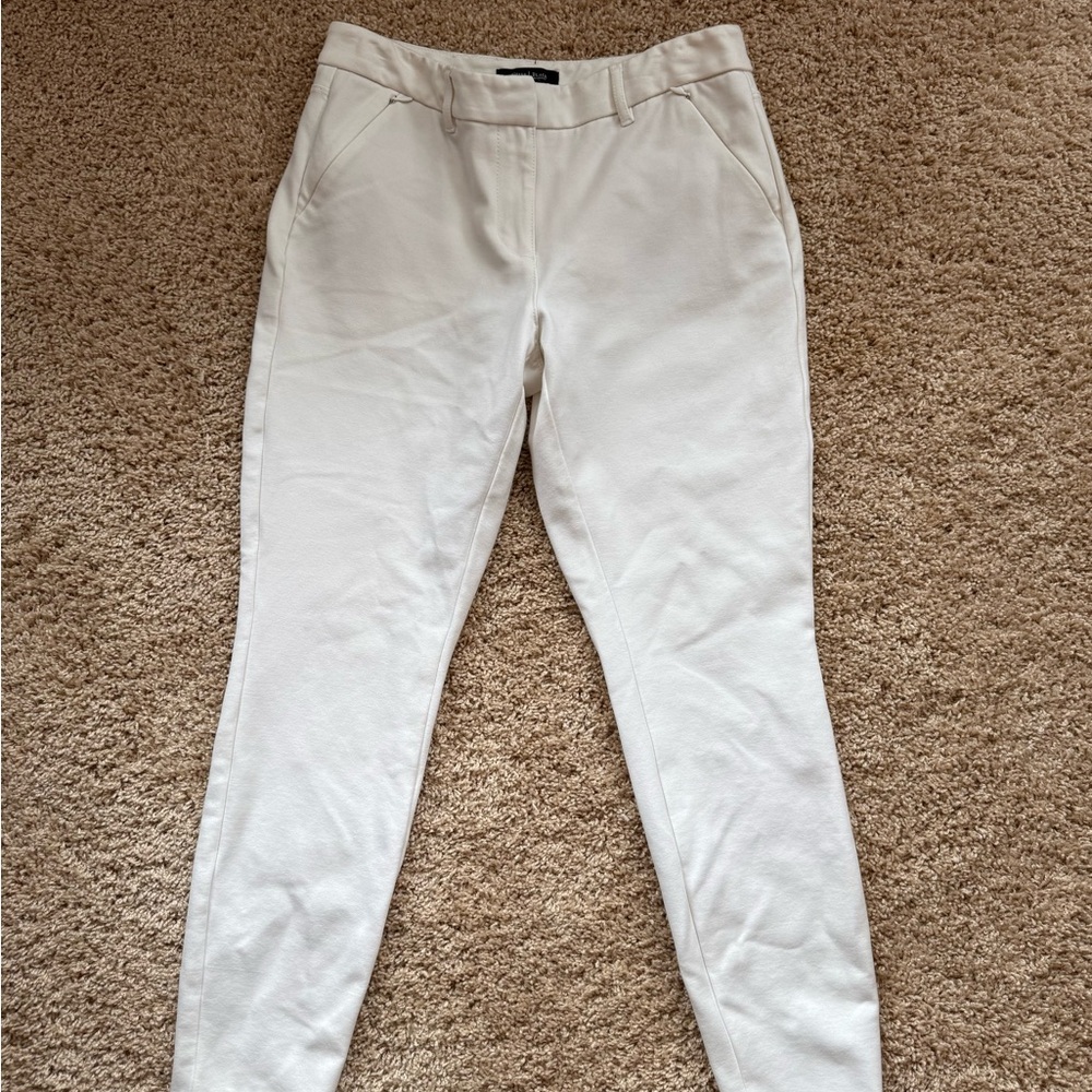 White House Black Market Cream Slim Fit Pants
